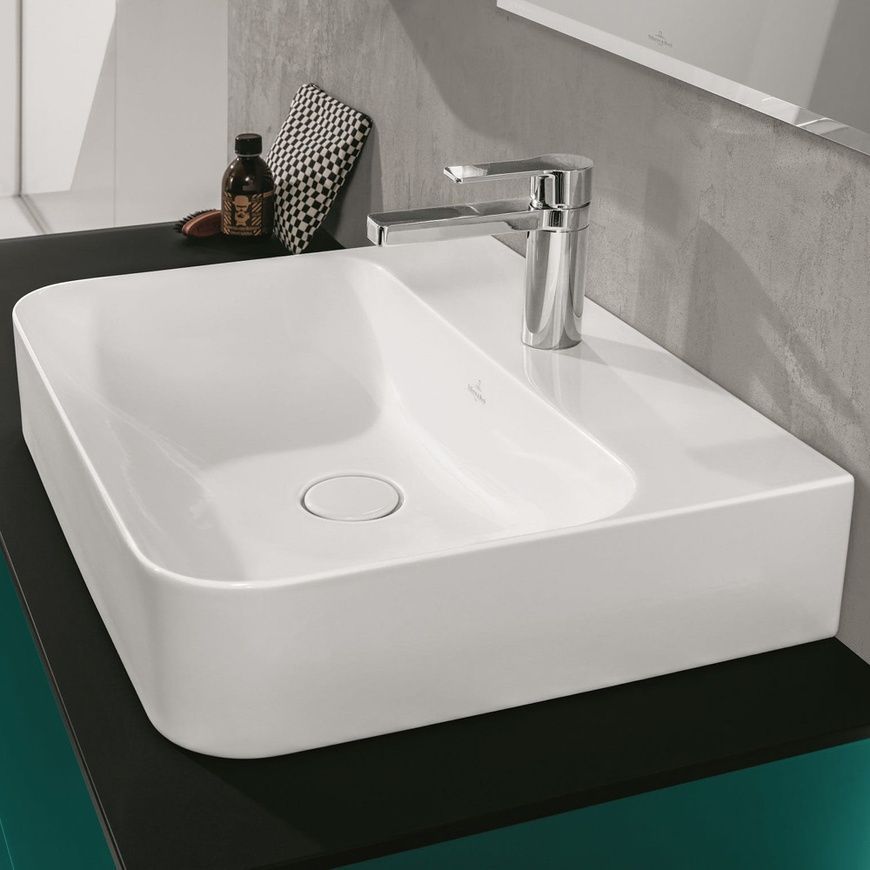 Умывальник подвесной Villeroy & Boch Finion 416861R1, без перелива, донный клапан в комплекте, 60 x 47 см, белый 83924 фото | La Dushe | Салон мебели и сантехники Ля Душе | Портал для профессионалов | Дизайн интерьеров | Персональный сервис | Профессиональная консульция |  Дизайн проект | Импорт из Еверопы