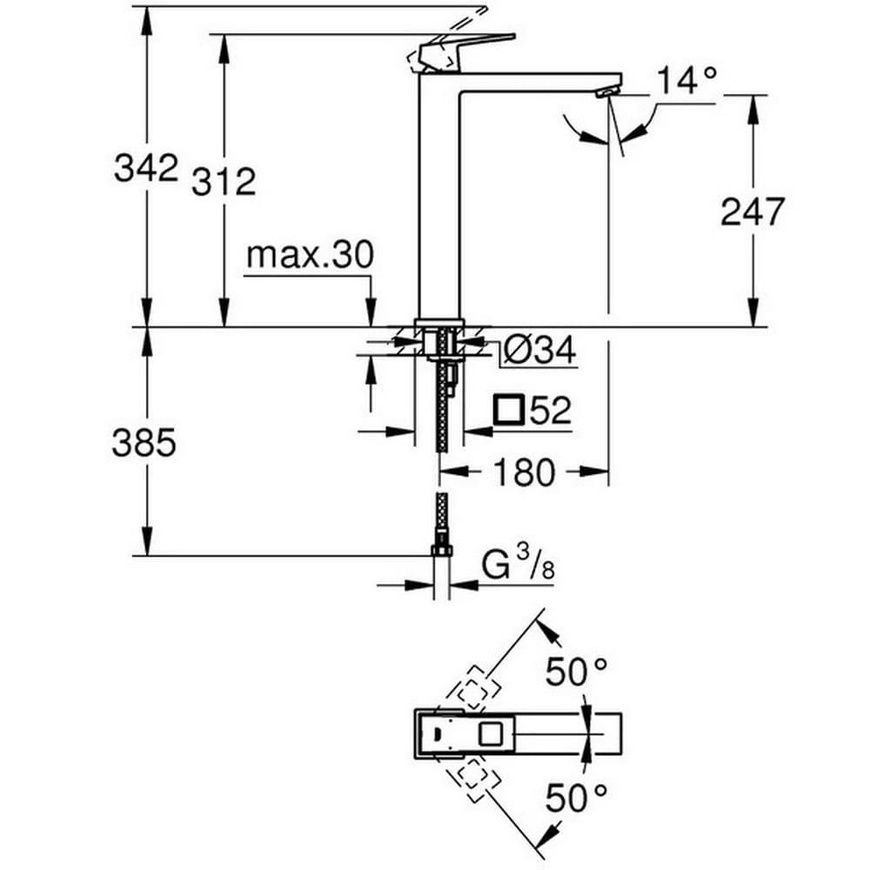 Смеситель для умывальника Grohe Eurocube 23406000 46892 фото | La Dushe | Салон мебели и сантехники Ля Душе | Портал для профессионалов | Дизайн интерьеров | Персональный сервис | Профессиональная консульция |  Дизайн проект | Импорт из Еверопы
