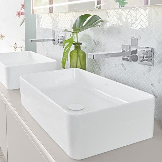 Умивальник на стільницю Villeroy & Boch Collaro 4A205601, 56x36, білий 74681 фото | La Dushe | Салон меблів і сантехнікаи Ля Душе | Портал для професіоналів | Дизайн інтер'єрів | Персональний сервіс| Професійна консульація | Дизайн проект | Імпорт з Єверопи