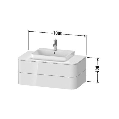 Тумбочка під умивальник Duravit Happy D.2 Plus HP497109292, для підвісної консолі 1000х500 мм, кам'яно-сіра, сірий 800006121 фото | La Dushe | Салон меблів і сантехнікаи Ля Душе | Портал для професіоналів | Дизайн інтер'єрів | Персональний сервіс| Професійна консульація | Дизайн проект | Імпорт з Єверопи