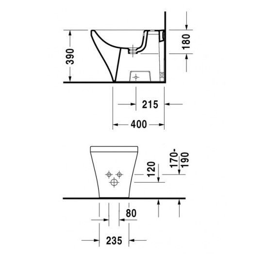 Біде підлогове Duravit Durastyle 2284100000, 570x370 800005971 фото | La Dushe | Салон меблів і сантехнікаи Ля Душе | Портал для професіоналів | Дизайн інтер'єрів | Персональний сервіс| Професійна консульація | Дизайн проект | Імпорт з Єверопи