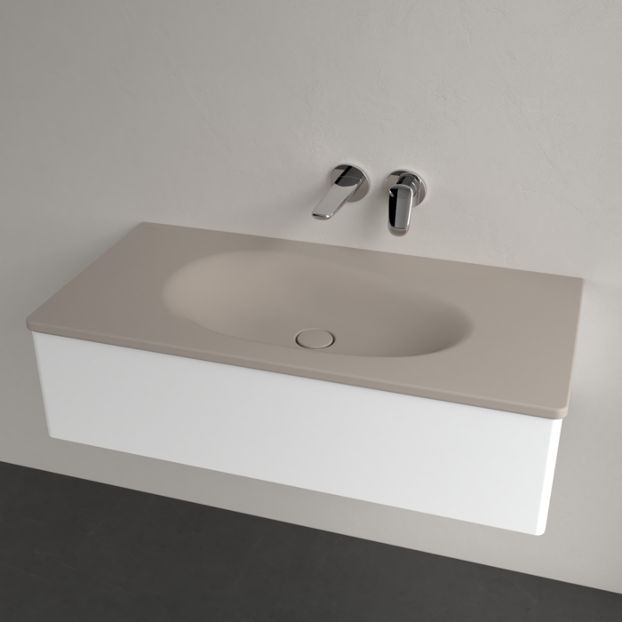 Умывальник накладной Villeroy & Boch Antao 4A76A3AM, 100x50см, без перелива, без отверстия под смеситель, Ceramic Plus, бежевый 800005870 фото | La Dushe | Салон мебели и сантехники Ля Душе | Портал для профессионалов | Дизайн интерьеров | Персональный сервис | Профессиональная консульция |  Дизайн проект | Импорт из Еверопы