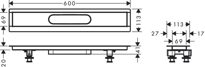 Монтажний набір для зовнішньої частини зливу для душу Hansgrohe Ubox Universal 56010180, нержавіюча сталь 800004302 фото | La Dushe | Салон меблів і сантехнікаи Ля Душе | Портал для професіоналів | Дизайн інтер'єрів | Персональний сервіс| Професійна консульація | Дизайн проект | Імпорт з Єверопи