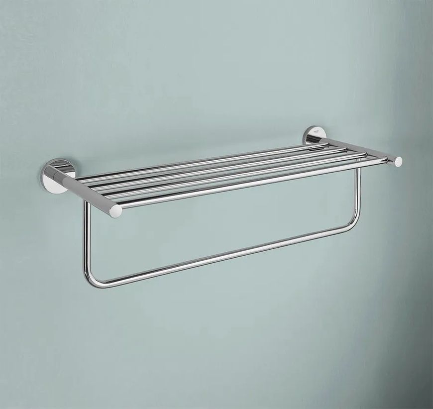 Тримач рушників Grohe Essentials 40800001, хром 52213 фото | La Dushe | Салон меблів і сантехнікаи Ля Душе | Портал для професіоналів | Дизайн інтер'єрів | Персональний сервіс| Професійна консульація | Дизайн проект | Імпорт з Єверопи