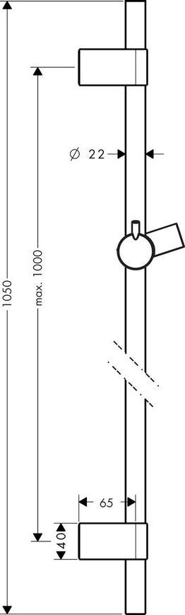 Штанга для душу Hansgrohe Unica 28663000 55804 фото | La Dushe | Салон меблів і сантехнікаи Ля Душе | Портал для професіоналів | Дизайн інтер'єрів | Персональний сервіс| Професійна консульація | Дизайн проект | Імпорт з Єверопи