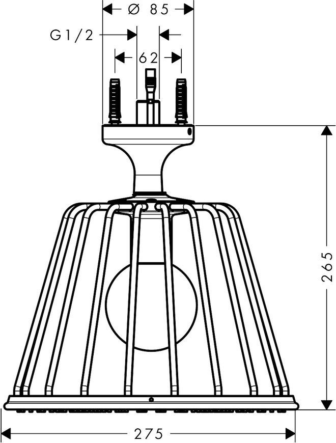 Верхний душ LampShower 275 1jet Axor Lampshower Nendo 26032000, с потолочным подсоединением 39025 фото | La Dushe | Салон мебели и сантехники Ля Душе | Портал для профессионалов | Дизайн интерьеров | Персональный сервис | Профессиональная консульция |  Дизайн проект | Импорт из Еверопы