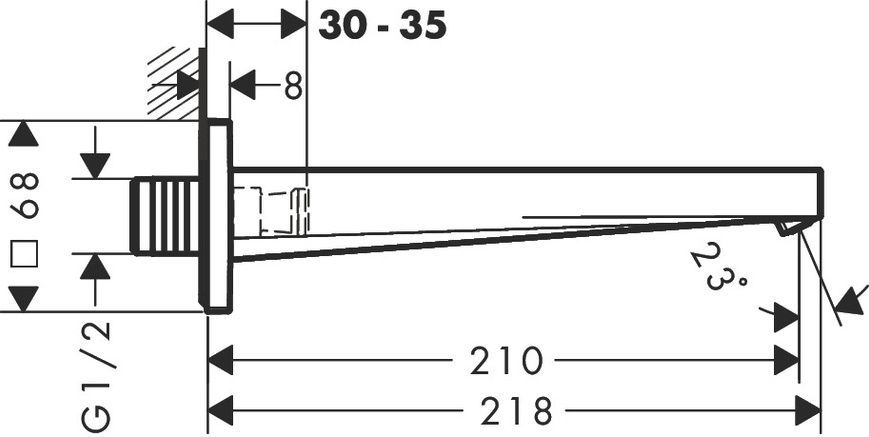 Вилив настінний 210 мм Hansgrohe Tecturis E 73410670, чорний матовий 94166 фото | La Dushe | Салон меблів і сантехнікаи Ля Душе | Портал для професіоналів | Дизайн інтер'єрів | Персональний сервіс| Професійна консульація | Дизайн проект | Імпорт з Єверопи