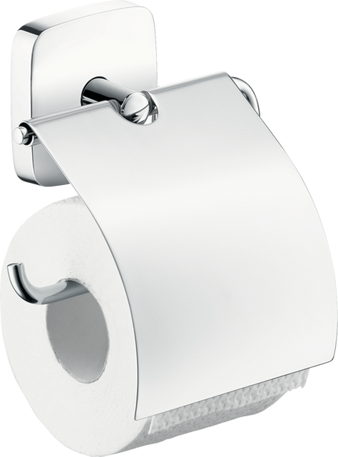 Тримач туалетного паперу з кришкою Hansgrohe Puravida 41508000 13638 фото | La Dushe | Салон меблів і сантехнікаи Ля Душе | Портал для професіоналів | Дизайн інтер'єрів | Персональний сервіс| Професійна консульація | Дизайн проект | Імпорт з Єверопи