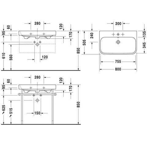 Умывальник подвесной Duravit Happy D.2 2318800000, 80x50 800006023 фото | La Dushe | Салон мебели и сантехники Ля Душе | Портал для профессионалов | Дизайн интерьеров | Персональный сервис | Профессиональная консульция |  Дизайн проект | Импорт из Еверопы