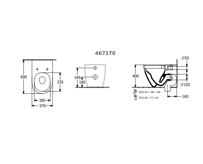 Унитаз Villeroy & Boch Subway 3.0 4671T0RW, 37x60см CeramicPlus, белый матовый 800005721 фото | La Dushe | Салон мебели и сантехники Ля Душе | Портал для профессионалов | Дизайн интерьеров | Персональный сервис | Профессиональная консульция |  Дизайн проект | Импорт из Еверопы
