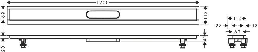 Монтажный набор для внешней части слива для душа Hansgrohe Ubox Universal 56015180, нержавеющая сталь 800004304 фото | La Dushe | Салон мебели и сантехники Ля Душе | Портал для профессионалов | Дизайн интерьеров | Персональный сервис | Профессиональная консульция |  Дизайн проект | Импорт из Еверопы