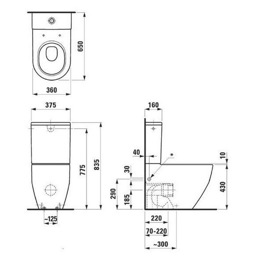 Чаша унитаза напольного LAUFEN PRO H8259520000001 без бачка и сденья 45389 фото | La Dushe | Салон мебели и сантехники Ля Душе | Портал для профессионалов | Дизайн интерьеров | Персональный сервис | Профессиональная консульция |  Дизайн проект | Импорт из Еверопы