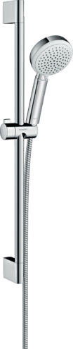 Душевой набор с душевой штангой Hansgrohe Crometta 26654400, хром с белым 800003814 фото | La Dushe | Салон мебели и сантехники Ля Душе | Портал для профессионалов | Дизайн интерьеров | Персональный сервис | Профессиональная консульция |  Дизайн проект | Импорт из Еверопы