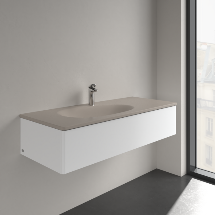 Умивальник накладний Villeroy & Boch Antao 4A77L2AM, 120x50см, без переливу, з отвором під змішувач, Ceramic Plus, бежевий 800005873 фото | La Dushe | Салон меблів і сантехнікаи Ля Душе | Портал для професіоналів | Дизайн інтер'єрів | Персональний сервіс| Професійна консульація | Дизайн проект | Імпорт з Єверопи