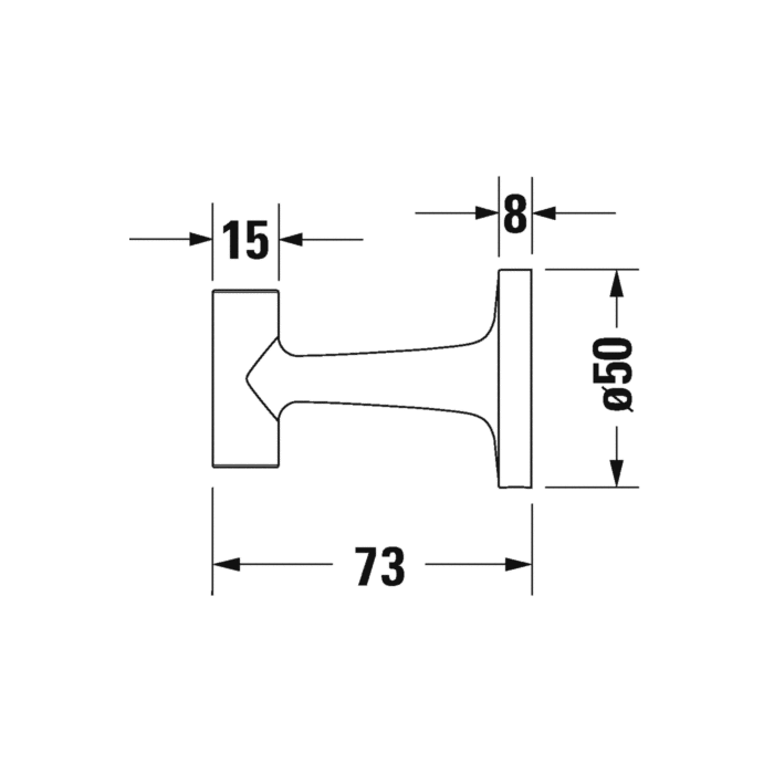 Гачок Duravit Starck T 0099294600, чорний матовий 800006074 фото | La Dushe | Салон меблів і сантехнікаи Ля Душе | Портал для професіоналів | Дизайн інтер'єрів | Персональний сервіс| Професійна консульація | Дизайн проект | Імпорт з Єверопи