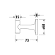 Гачок Duravit Starck T 0099294600, чорний матовий 800006074 фото 2 | La Dushe | Салон меблів і сантехнікаи Ля Душе | Портал для професіоналів | Дизайн інтер'єрів | Персональний сервіс| Професійна консульація | Дизайн проект | Імпорт з Єверопи