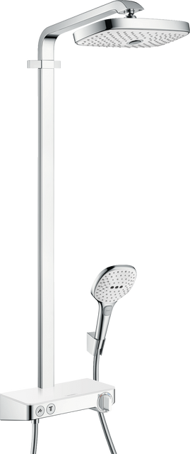 Душевая система с термостатом Hansgrohe Raindance Select 27126400, хром с белым 43684 фото | La Dushe | Салон мебели и сантехники Ля Душе | Портал для профессионалов | Дизайн интерьеров | Персональный сервис | Профессиональная консульция |  Дизайн проект | Импорт из Еверопы