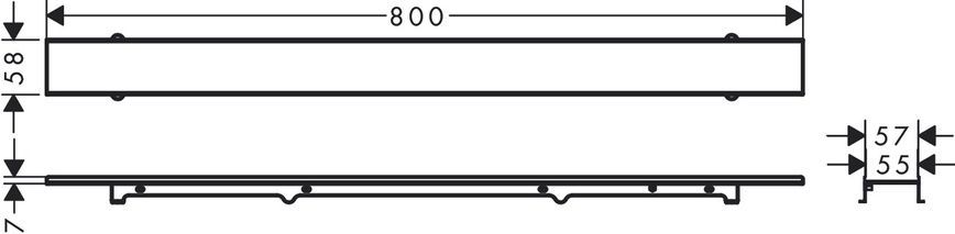 Решітка душового трапа під плитку Hansgrohe Raindrain Rock 56030000, нержавіюча сталь 88876 фото | La Dushe | Салон меблів і сантехнікаи Ля Душе | Портал для професіоналів | Дизайн інтер'єрів | Персональний сервіс| Професійна консульація | Дизайн проект | Імпорт з Єверопи