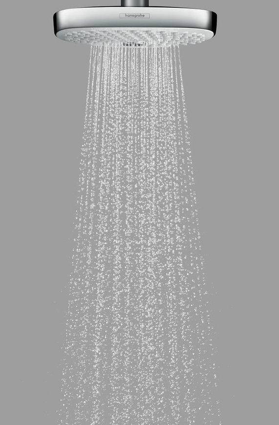 Верхний душ Hansgrohe Raindance Select 27384400, хром с белым 49265 фото | La Dushe | Салон мебели и сантехники Ля Душе | Портал для профессионалов | Дизайн интерьеров | Персональный сервис | Профессиональная консульция |  Дизайн проект | Импорт из Еверопы