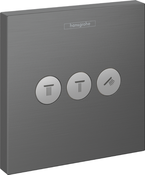 Перемикач потоків для душу Hansgrohe Showerselect 15764340, чорний матовий хром 800004308 фото | La Dushe | Салон меблів і сантехнікаи Ля Душе | Портал для професіоналів | Дизайн інтер'єрів | Персональний сервіс| Професійна консульація | Дизайн проект | Імпорт з Єверопи