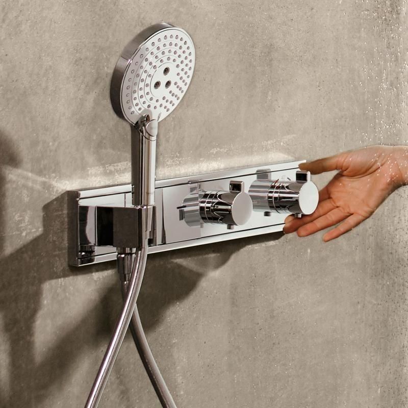 Термостат для душу Hansgrohe Rainselect 15355400, хром з білим 59767 фото | La Dushe | Салон меблів і сантехнікаи Ля Душе | Портал для професіоналів | Дизайн інтер'єрів | Персональний сервіс| Професійна консульація | Дизайн проект | Імпорт з Єверопи