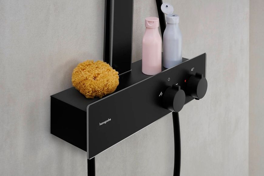 Душевая система с термостатом Hansgrohe Rainfinity 28742670, черный матовый 800003717 фото | La Dushe | Салон мебели и сантехники Ля Душе | Портал для профессионалов | Дизайн интерьеров | Персональный сервис | Профессиональная консульция |  Дизайн проект | Импорт из Еверопы