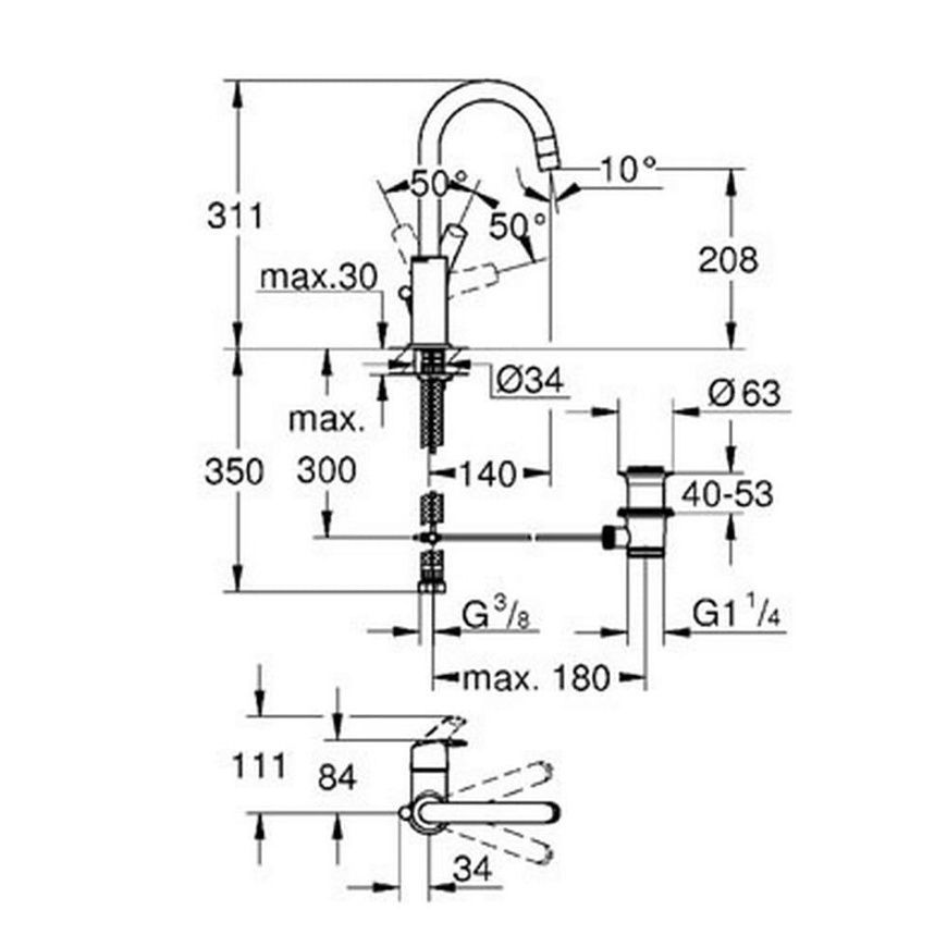 Смеситель для умывальника Grohe Eurosmart New 23537002 49307 фото | La Dushe | Салон мебели и сантехники Ля Душе | Портал для профессионалов | Дизайн интерьеров | Персональный сервис | Профессиональная консульция |  Дизайн проект | Импорт из Еверопы