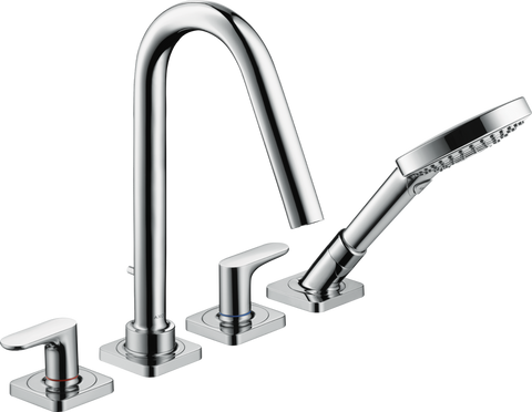 Смеситель для ванны Axor Citterio M 34454000, на 4 отверстия, монтаж на плитку, с рычаговыми рукоятками, с отдельными розетками 39515 фото | La Dushe | Салон мебели и сантехники Ля Душе | Портал для профессионалов | Дизайн интерьеров | Персональный сервис | Профессиональная консульция |  Дизайн проект | Импорт из Еверопы