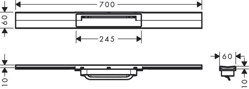Решітка душового трапа Hansgrohe Raindrain Flex 56043140, бронза сатин 92372 фото | La Dushe | Салон меблів і сантехнікаи Ля Душе | Портал для професіоналів | Дизайн інтер'єрів | Персональний сервіс| Професійна консульація | Дизайн проект | Імпорт з Єверопи