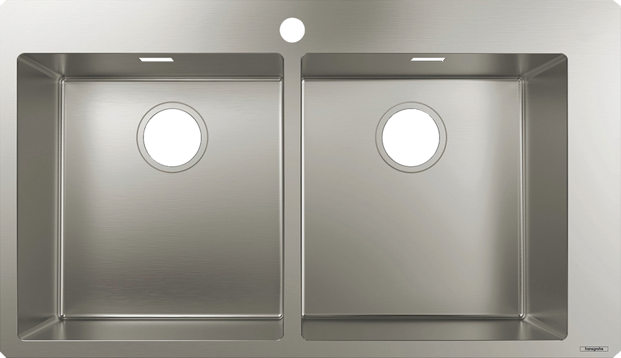 Мийка для кухні Hansgrohe S71 43303800, нержавіюча сталь 800004267 фото | La Dushe | Салон меблів і сантехнікаи Ля Душе | Портал для професіоналів | Дизайн інтер'єрів | Персональний сервіс| Професійна консульація | Дизайн проект | Імпорт з Єверопи