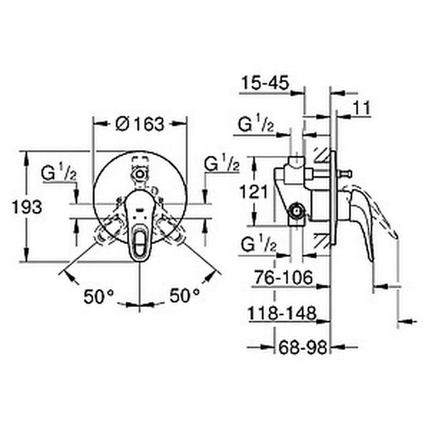 Змішувач для ванни Grohe Eurostyle 33637003 58383 фото | La Dushe | Салон меблів і сантехнікаи Ля Душе | Портал для професіоналів | Дизайн інтер'єрів | Персональний сервіс| Професійна консульація | Дизайн проект | Імпорт з Єверопи