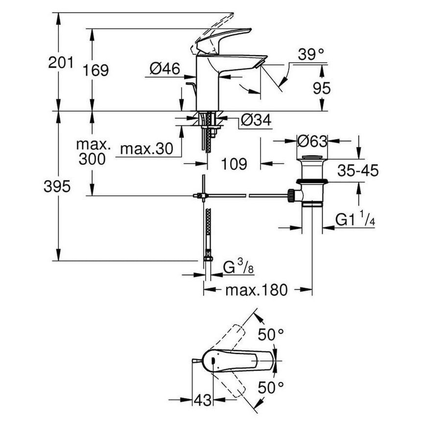 Змішувач для умивальника Grohe Eurosmart 33265003 86703 фото | La Dushe | Салон меблів і сантехнікаи Ля Душе | Портал для професіоналів | Дизайн інтер'єрів | Персональний сервіс| Професійна консульація | Дизайн проект | Імпорт з Єверопи
