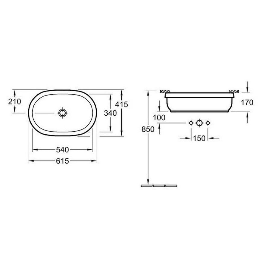Умывальник Villeroy & Boch Architectura 41766001, белый 50435 фото | La Dushe | Салон мебели и сантехники Ля Душе | Портал для профессионалов | Дизайн интерьеров | Персональный сервис | Профессиональная консульция |  Дизайн проект | Импорт из Еверопы