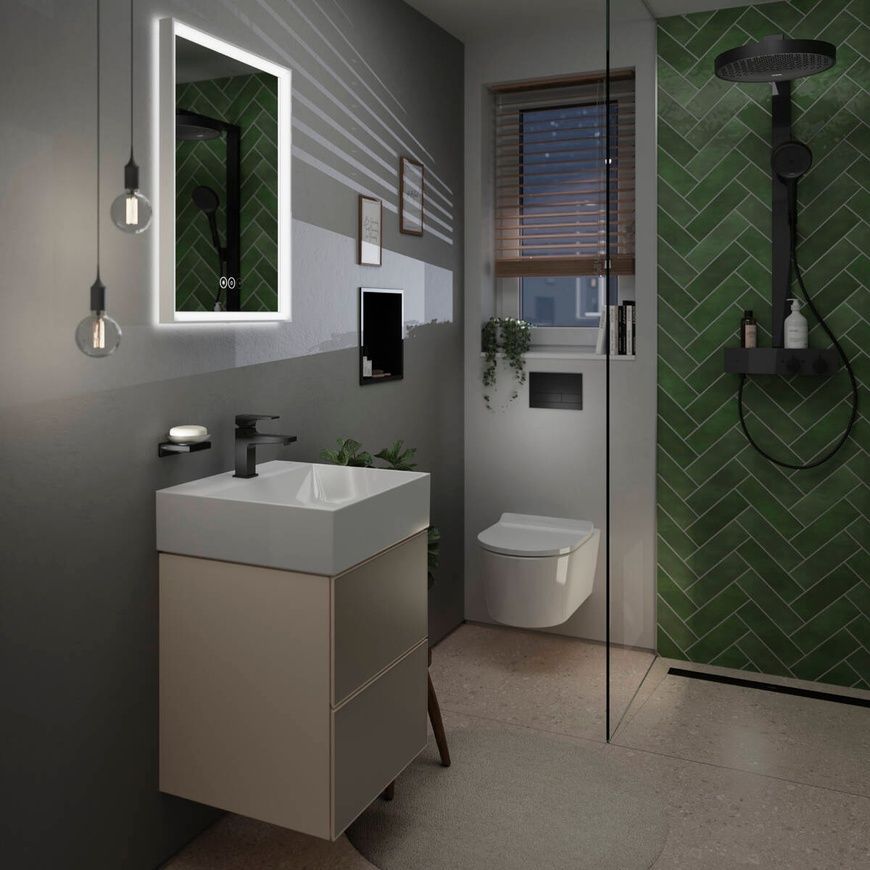 Душевая система с термостатом Hansgrohe Rainfinity 26853670, черный матовый 800003719 фото | La Dushe | Салон мебели и сантехники Ля Душе | Портал для профессионалов | Дизайн интерьеров | Персональный сервис | Профессиональная консульция |  Дизайн проект | Импорт из Еверопы