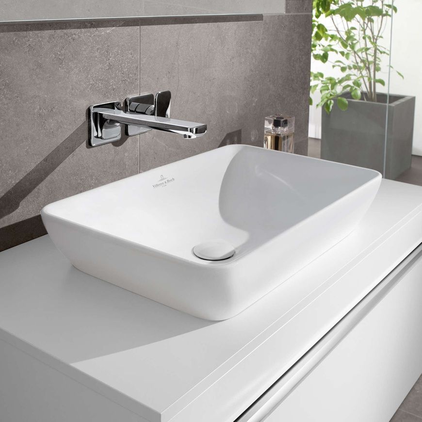 Умивальник на стільницю Villeroy & Boch Venticello 41135501, 55x36, білий 46916 фото | La Dushe | Салон меблів і сантехнікаи Ля Душе | Портал для професіоналів | Дизайн інтер'єрів | Персональний сервіс| Професійна консульація | Дизайн проект | Імпорт з Єверопи