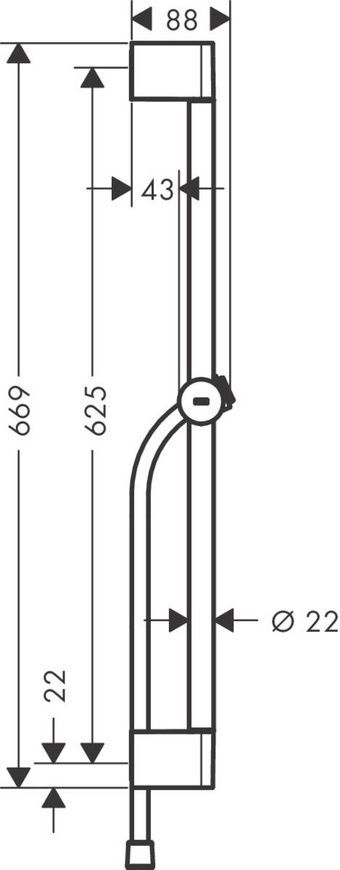 Штанга для душа со шлангом для душа Hansgrohe Unica 24400000 93906 фото | La Dushe | Салон мебели и сантехники Ля Душе | Портал для профессионалов | Дизайн интерьеров | Персональный сервис | Профессиональная консульция |  Дизайн проект | Импорт из Еверопы