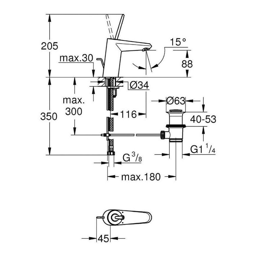 Смеситель для умывальника Grohe Eurodisc Joy 23425000 47876 фото | La Dushe | Салон мебели и сантехники Ля Душе | Портал для профессионалов | Дизайн интерьеров | Персональный сервис | Профессиональная консульция |  Дизайн проект | Импорт из Еверопы