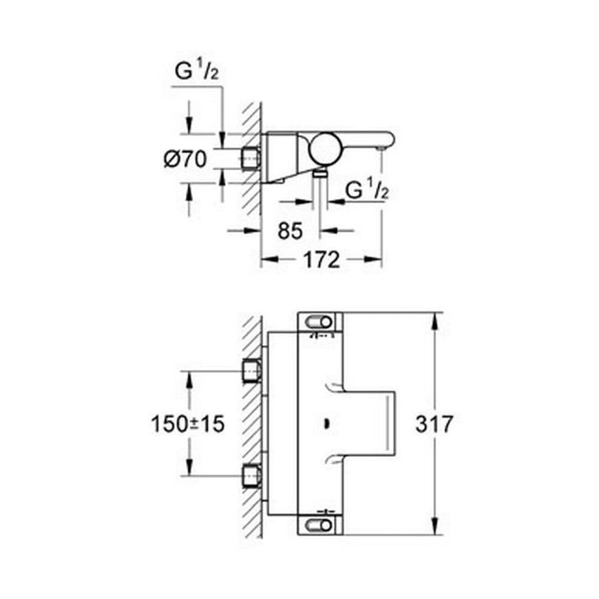 Змішувач для ванни Grohe Grohtherm 2000 34464001 35217 фото | La Dushe | Салон меблів і сантехнікаи Ля Душе | Портал для професіоналів | Дизайн інтер'єрів | Персональний сервіс| Професійна консульація | Дизайн проект | Імпорт з Єверопи