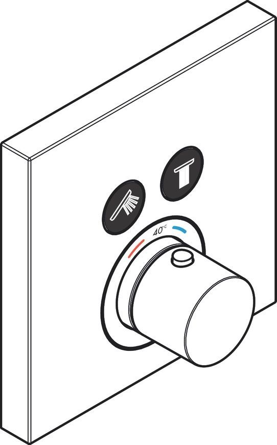 Термостат для 2 споживачів Axor Shower Solutions 36715000, прихованого монтажу, квадратний 800004744 фото | La Dushe | Салон меблів і сантехнікаи Ля Душе | Портал для професіоналів | Дизайн інтер'єрів | Персональний сервіс| Професійна консульація | Дизайн проект | Імпорт з Єверопи