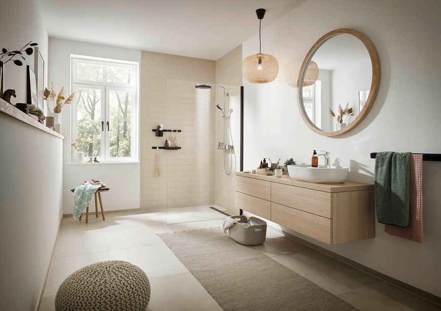 Душевая система с термостатом Hansgrohe Pulsify S 24221140, бронза сатин 92368 фото | La Dushe | Салон мебели и сантехники Ля Душе | Портал для профессионалов | Дизайн интерьеров | Персональный сервис | Профессиональная консульция |  Дизайн проект | Импорт из Еверопы