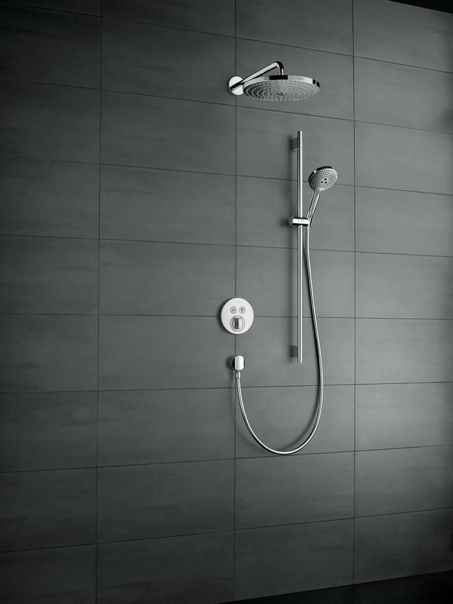 Душевой набор с душевой штангой и мыльницей Hansgrohe Raindance Select 26633400, хром с белым 800003821 фото | La Dushe | Салон мебели и сантехники Ля Душе | Портал для профессионалов | Дизайн интерьеров | Персональный сервис | Профессиональная консульция |  Дизайн проект | Импорт из Еверопы