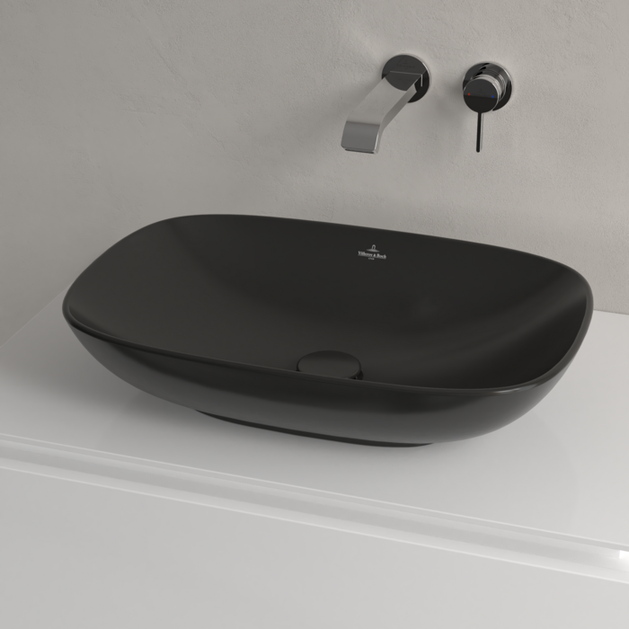 Умивальник на стільницю Villeroy & Boch Loop & Friends 4A4901S5, 56x38, чорний матовий 800005579 фото | La Dushe | Салон меблів і сантехнікаи Ля Душе | Портал для професіоналів | Дизайн інтер'єрів | Персональний сервіс| Професійна консульація | Дизайн проект | Імпорт з Єверопи