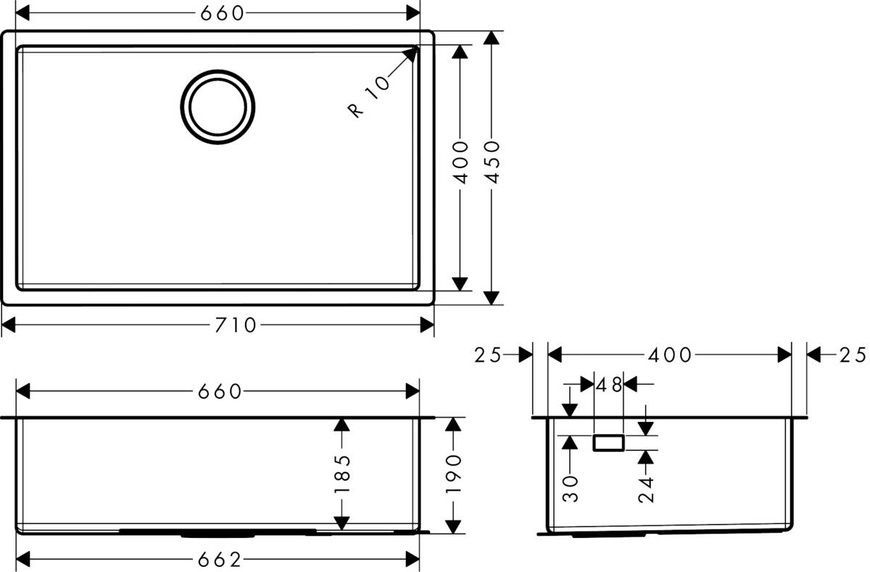 Мойка для кухни Hansgrohe S71 43428800, нержавеющая сталь 87722 фото | La Dushe | Салон мебели и сантехники Ля Душе | Портал для профессионалов | Дизайн интерьеров | Персональный сервис | Профессиональная консульция |  Дизайн проект | Импорт из Еверопы