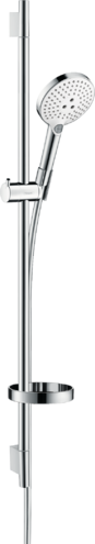 Душевой набор с душевой штангой и мыльницей Hansgrohe Raindance Select 26633400, хром с белым 800003821 фото | La Dushe | Салон мебели и сантехники Ля Душе | Портал для профессионалов | Дизайн интерьеров | Персональный сервис | Профессиональная консульция |  Дизайн проект | Импорт из Еверопы