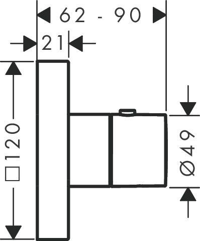 Модуль термостата Axor Shower Solutions 10755000, 120/120, прихованого монтажу, квадратний 29284 фото | La Dushe | Салон меблів і сантехнікаи Ля Душе | Портал для професіоналів | Дизайн інтер'єрів | Персональний сервіс| Професійна консульація | Дизайн проект | Імпорт з Єверопи