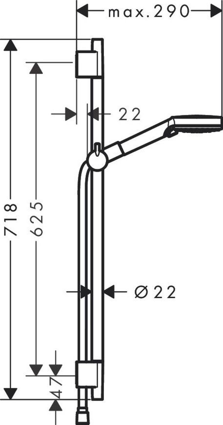 Гарнитур душевой Hansgrohe Vernis Blend 26422670, черный 81634 фото | La Dushe | Салон мебели и сантехники Ля Душе | Портал для профессионалов | Дизайн интерьеров | Персональный сервис | Профессиональная консульция |  Дизайн проект | Импорт из Еверопы