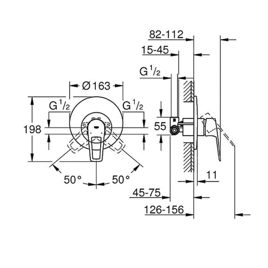 Змішувач для душу Grohe Bauloop 29080001, хром 81681 фото | La Dushe | Салон меблів і сантехнікаи Ля Душе | Портал для професіоналів | Дизайн інтер'єрів | Персональний сервіс| Професійна консульація | Дизайн проект | Імпорт з Єверопи