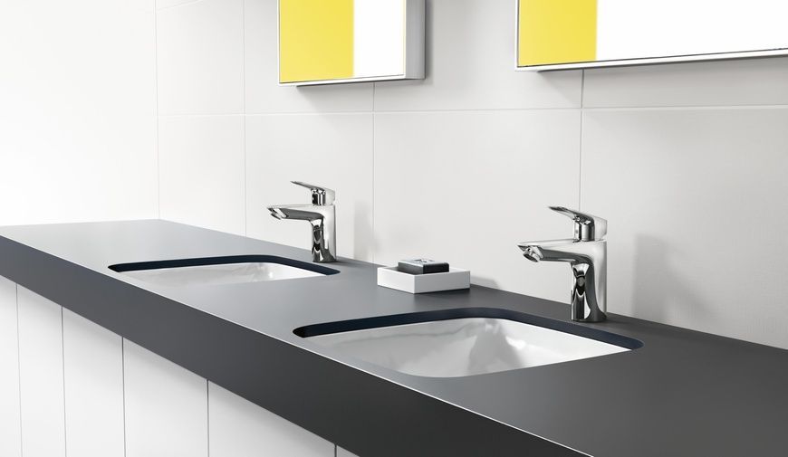 Смеситель для умывальника с донным клапаном Hansgrohe Logis 71102670, черный матовый 800004073 фото | La Dushe | Салон мебели и сантехники Ля Душе | Портал для профессионалов | Дизайн интерьеров | Персональный сервис | Профессиональная консульция |  Дизайн проект | Импорт из Еверопы