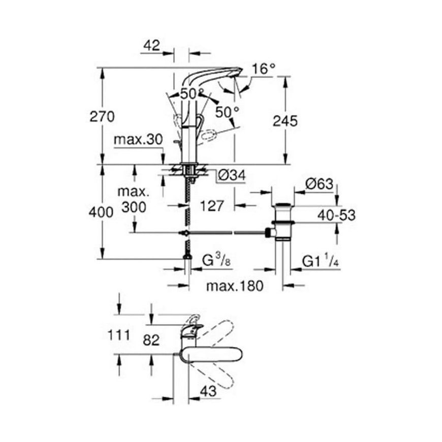 Смеситель для умывальника Grohe Eurostyle New 23569003 50555 фото | La Dushe | Салон мебели и сантехники Ля Душе | Портал для профессионалов | Дизайн интерьеров | Персональный сервис | Профессиональная консульция |  Дизайн проект | Импорт из Еверопы