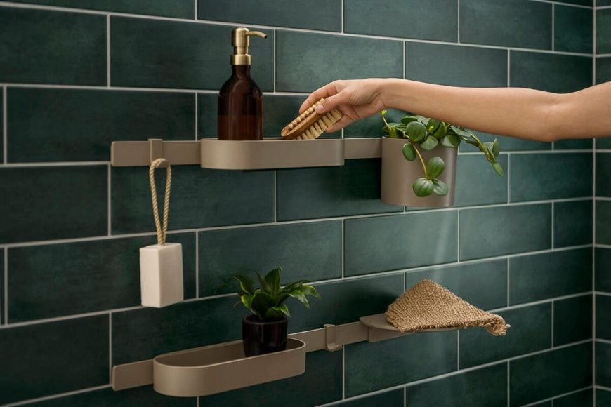 Штанга для душа Hansgrohe Wallstoris 28911210, бежевый 800004566 фото | La Dushe | Салон мебели и сантехники Ля Душе | Портал для профессионалов | Дизайн интерьеров | Персональный сервис | Профессиональная консульция |  Дизайн проект | Импорт из Еверопы